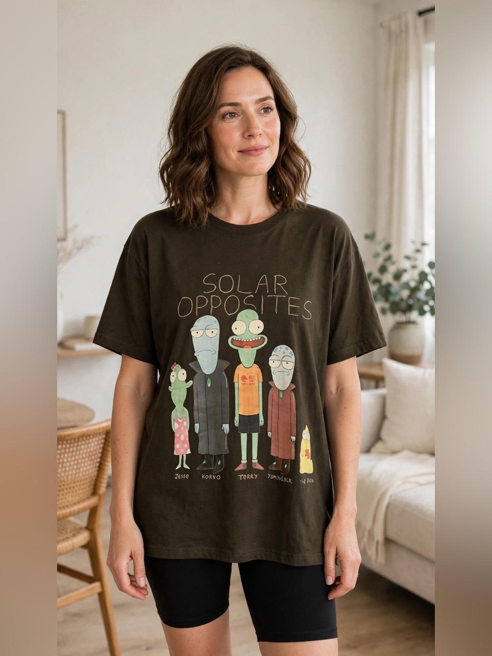 Solar Opposites Unisex Black Graphic Short Sleeve Tee 4XL